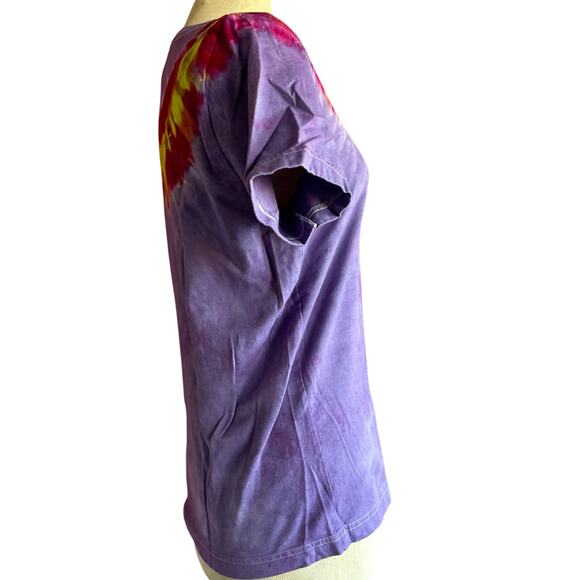 Mens Shirt Size Medium Purple Tie Dye Handcrafted Hippy Vacation Cruise Festival - Picture 3 of 8